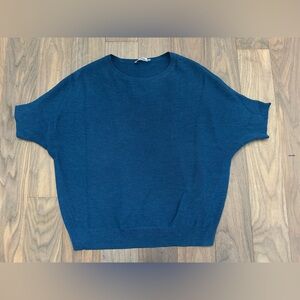 Women's Blue Crew Neck Sweater